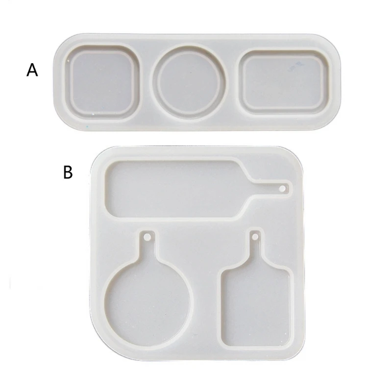 MXME Harz-Schmuckform, Spieltablett, Silikon-Ohrringformen mit Loch für Epoxidguss