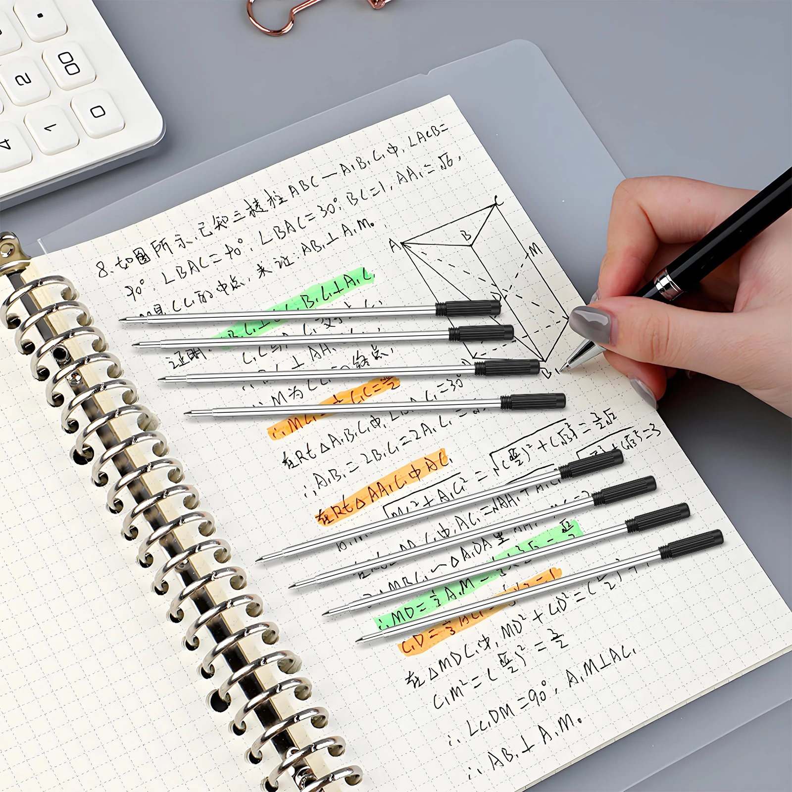 

25Pcs Gel Pen Refills Exquisite Craftsmanship No Leak Easy to Replace Suitable for Daily Writing and Drawing Doodling