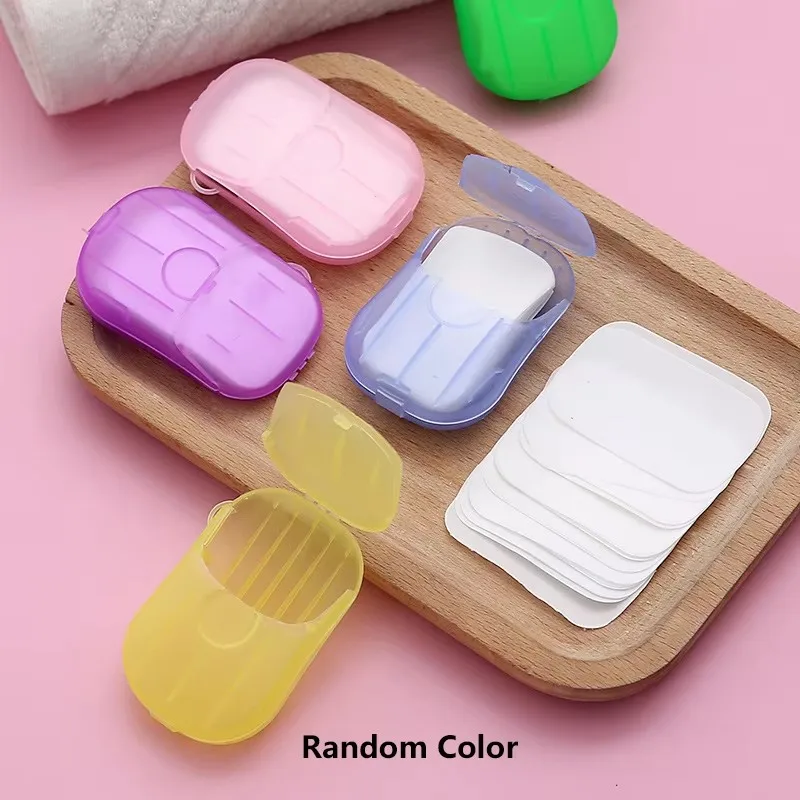 1-10Box Disposable Soap Paper For Traveling Soap Paper Washing Hand Mini Paper Soap Scented Slice Sheet Bath Cleaning Supplies