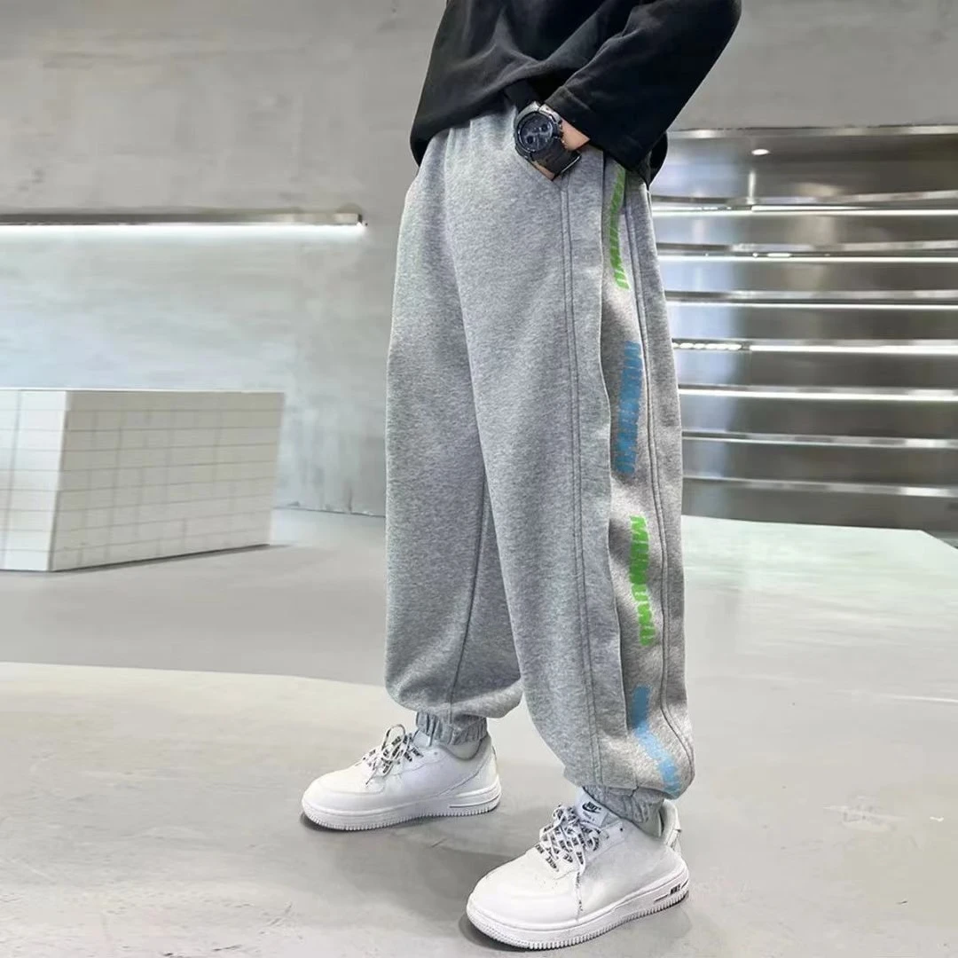 2026 New Boys Joggers Pants Summer Big Kids Casual Sports Trendy Sweatpants