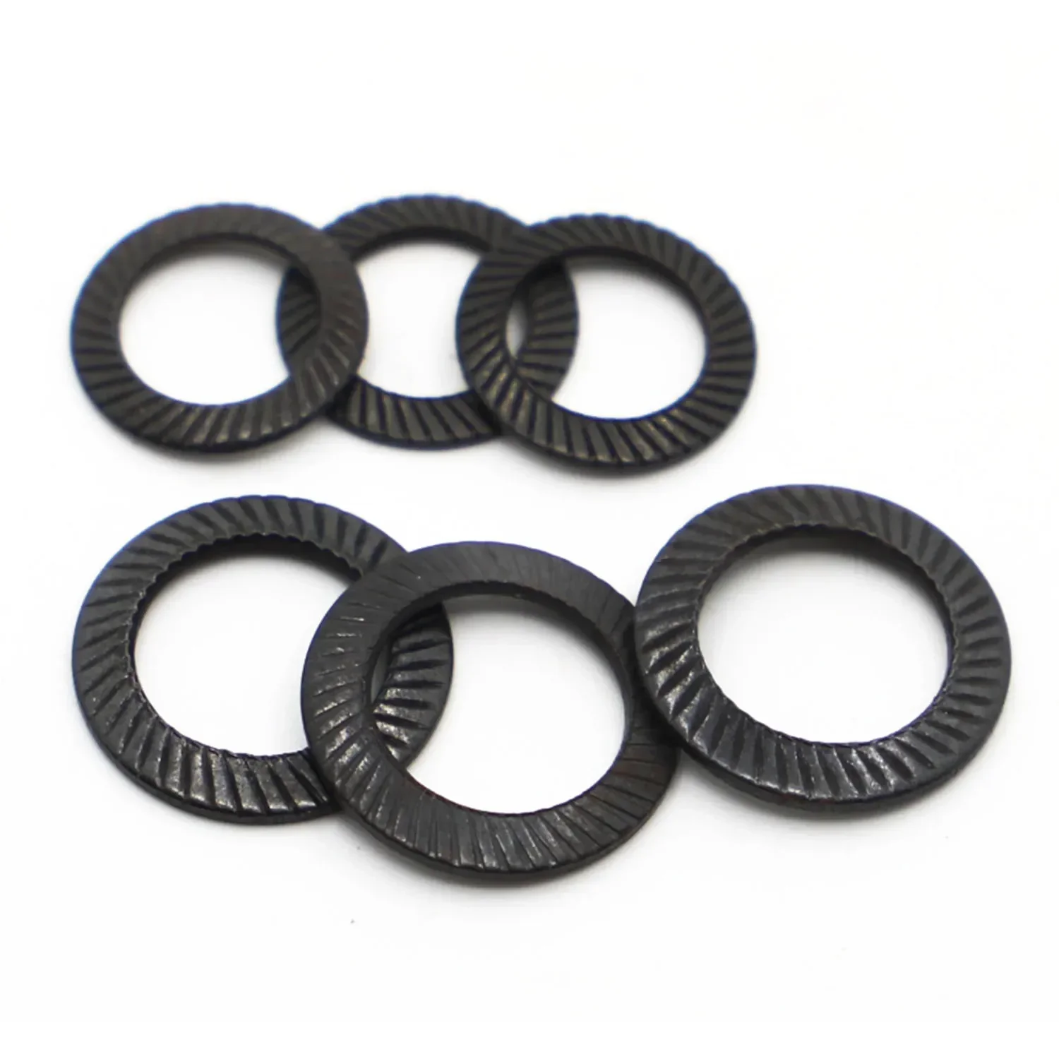 M3 M4 M5 M6 M8 M10 M12 M14 M16 Black Carbon Steel Lock Washers with Doule Faced Printing DIN9250