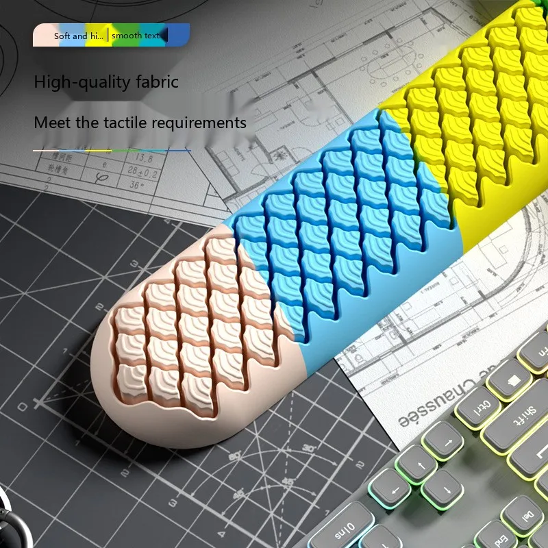 Silicone Wrist Rest Mouse Pad Dragon Scale Shape 21 Colors Office Gaming Ergonomic Non-Slip Desk