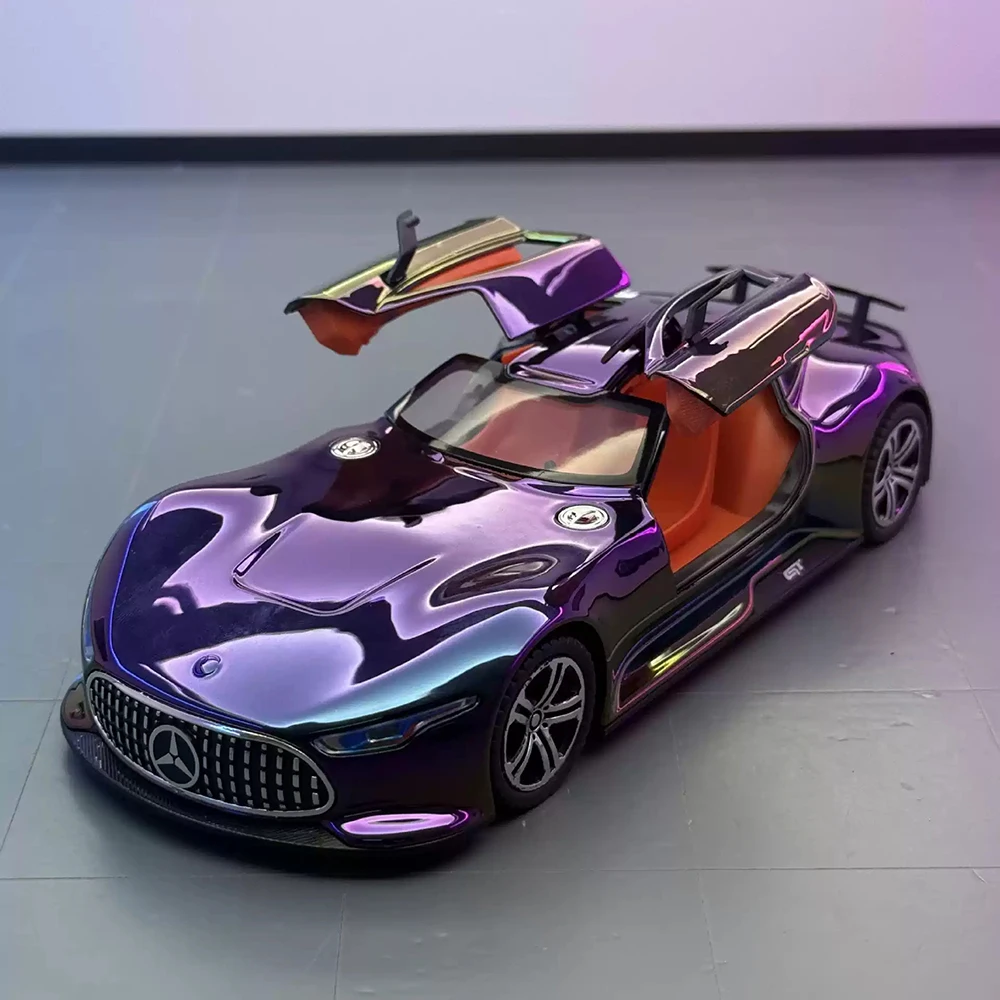 

1:24 Vision GT Apollo EVO Alloy Sports Car Diecast Model Toys Car Sound Light Pull Back Doors Opened Miniature Vehcies