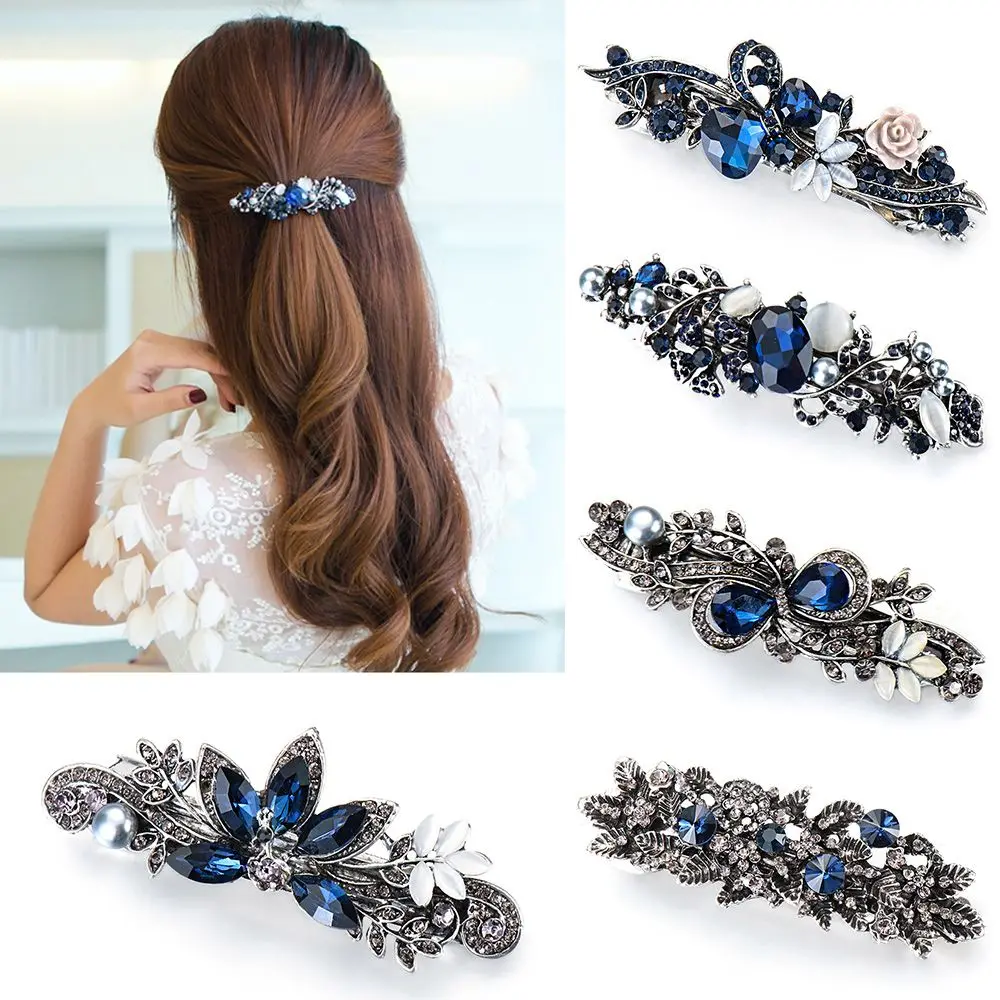 

Women Girls Butterfly Peacock Rhinestone Leaf Flowers Hairpins Barrettes Hair Accessories Crystal Hair Clips