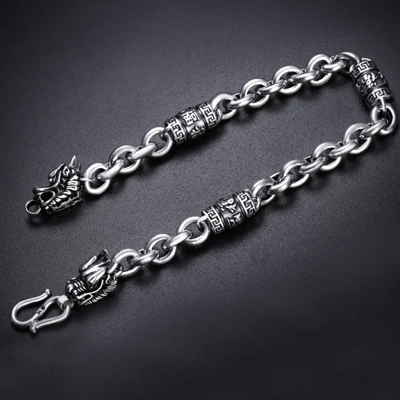 QN The New Blessing Faucet Bracelet Men's Trendy Male Personality Trendy Domineering Simple Retro Fashion Jewelry