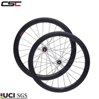 CSC 700C Gravel Bicycle Carbon Wheelset Disc Brake Center Lock  35/38/50/45mm Wheels for Road Bike