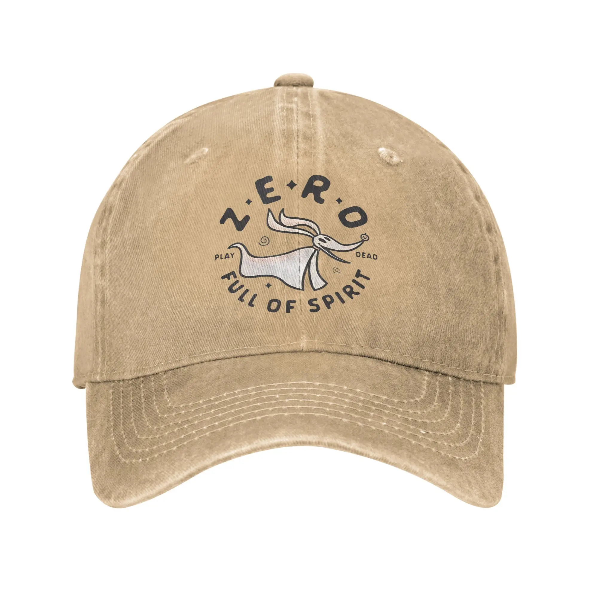 Pesadilla antes de Navidad Zero Dog gorra de béisbol Vintage desgastado lavado 90s lleno de espíritu gorra Snapback hombres mujeres sombrero al aire libre