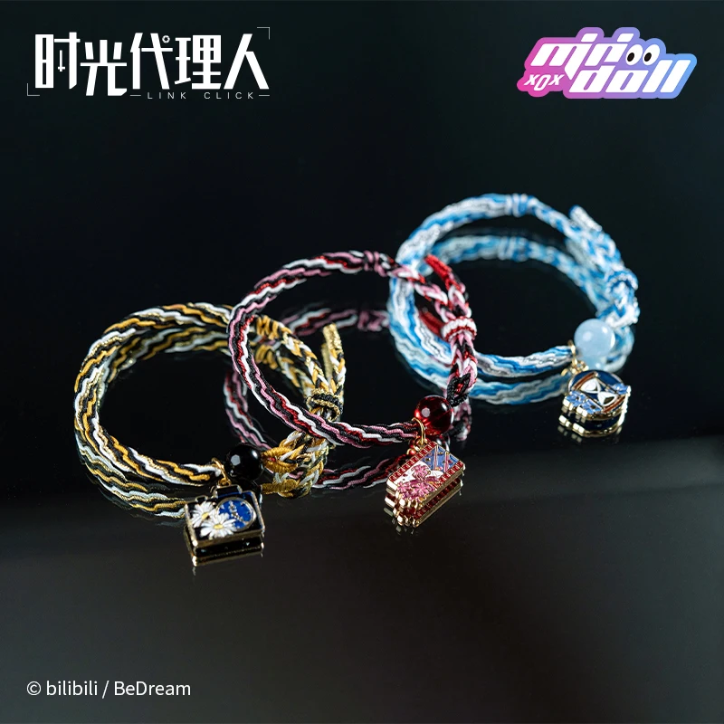 Anime Link Click Shiguang Daili Ren Lu Guang Cheng Xiao Shi Cosplay Hand Rope Bracelet Pendant Accessories Cosplay Props Gift