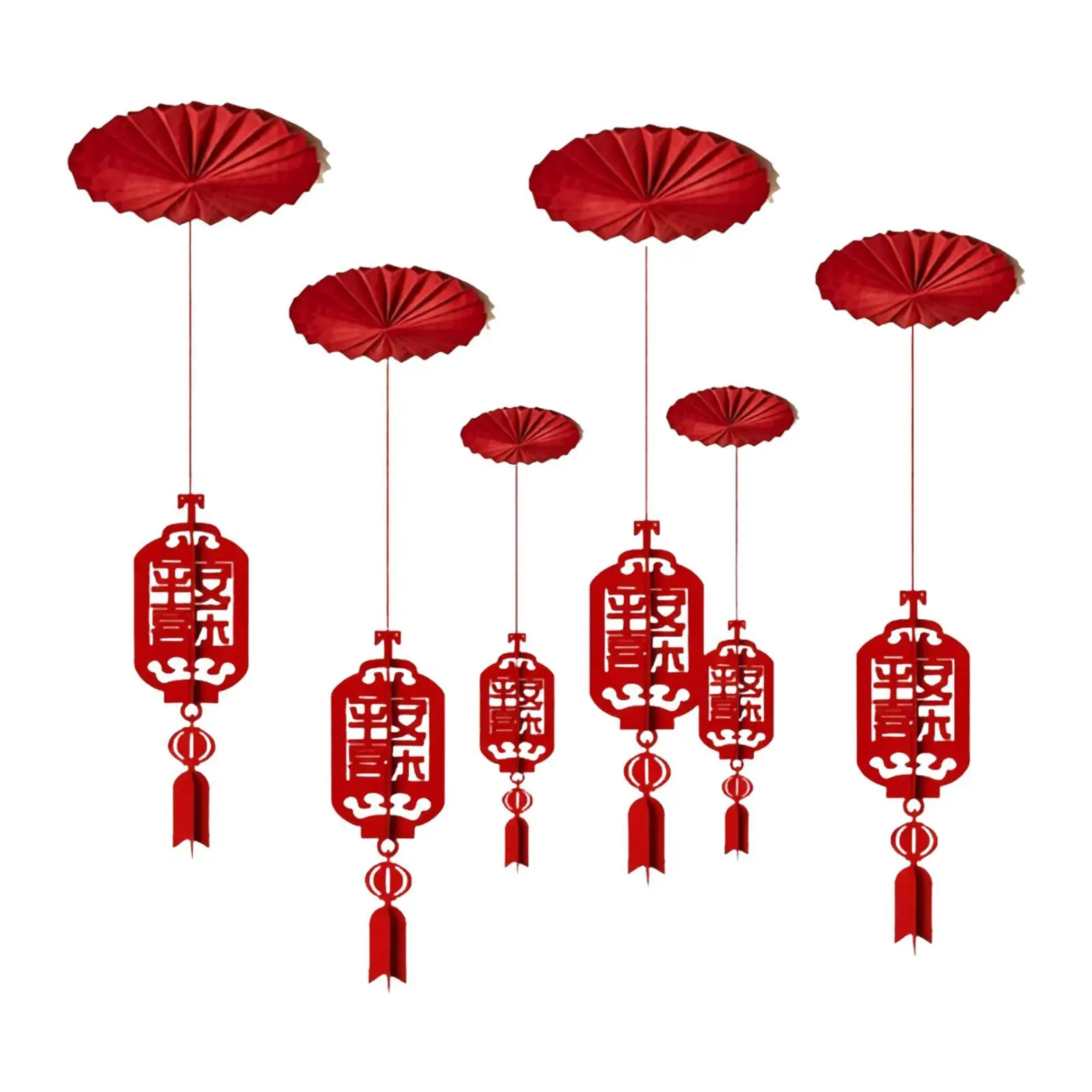 

Набор из 6 украшений для потолка к Китайскому Новому году 2026: креативные, легкие, традиционные украшения для окон и праздничного декора