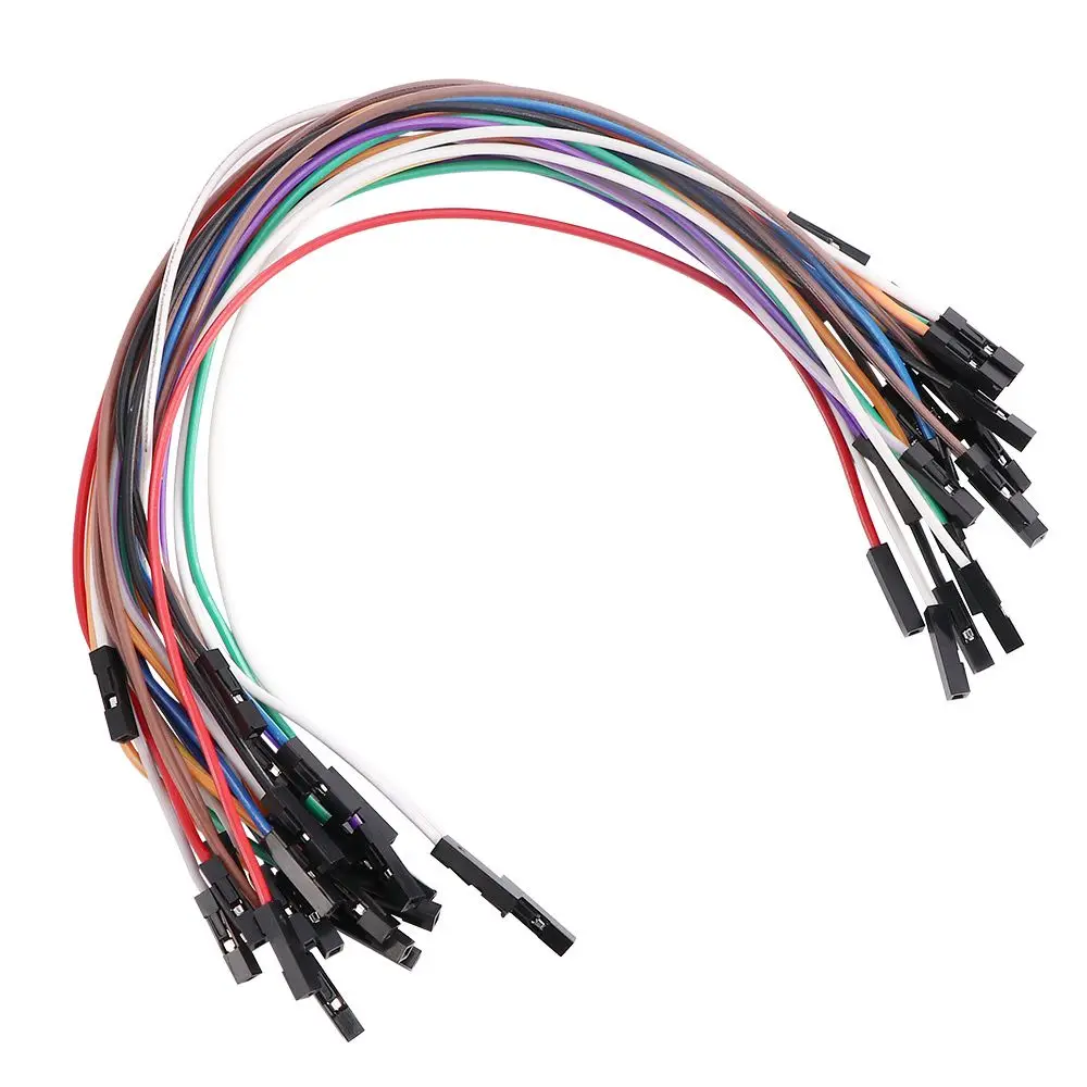 30 Pcs Male To  Female 20cm 2.54mm Electronic Kit Dupont Cable Connector Jumper Wire Breadboard