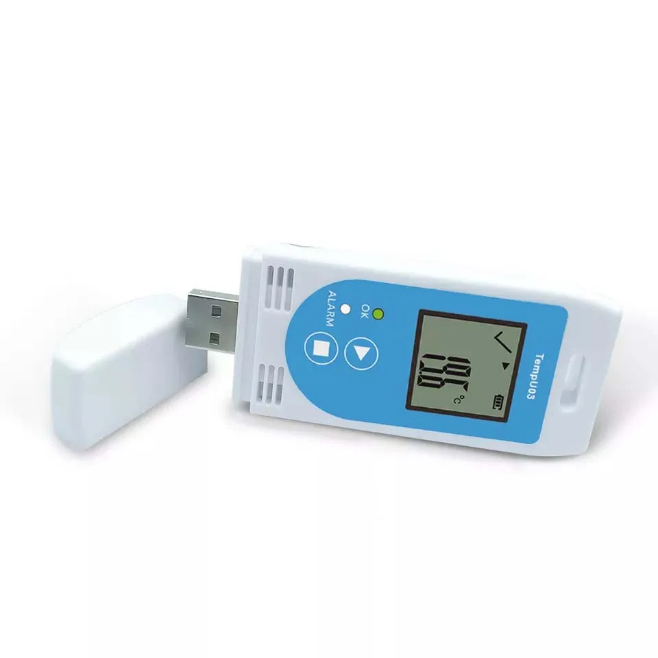 TP03 USB Powered Data Logger with PDF CSV Export for Cold Chain Temperature Humidity Monitoring in Food Healthcare