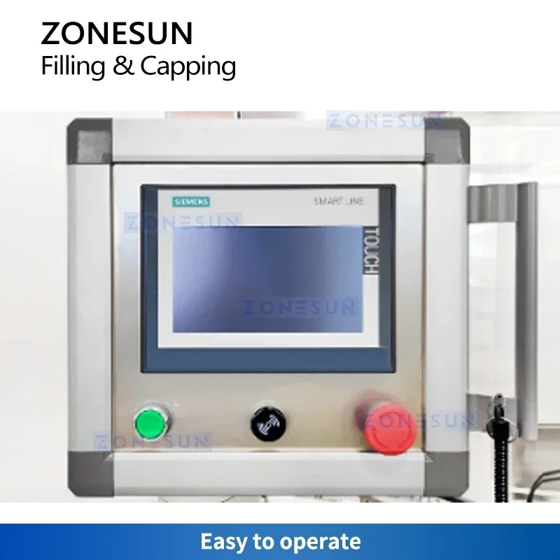 Zonesun ZS-AFC24 máquina automática de enchimento e tampagem de pó de frasco, enchimento de eixo helicoidal, embalagem de suplementos de pó liofilizado