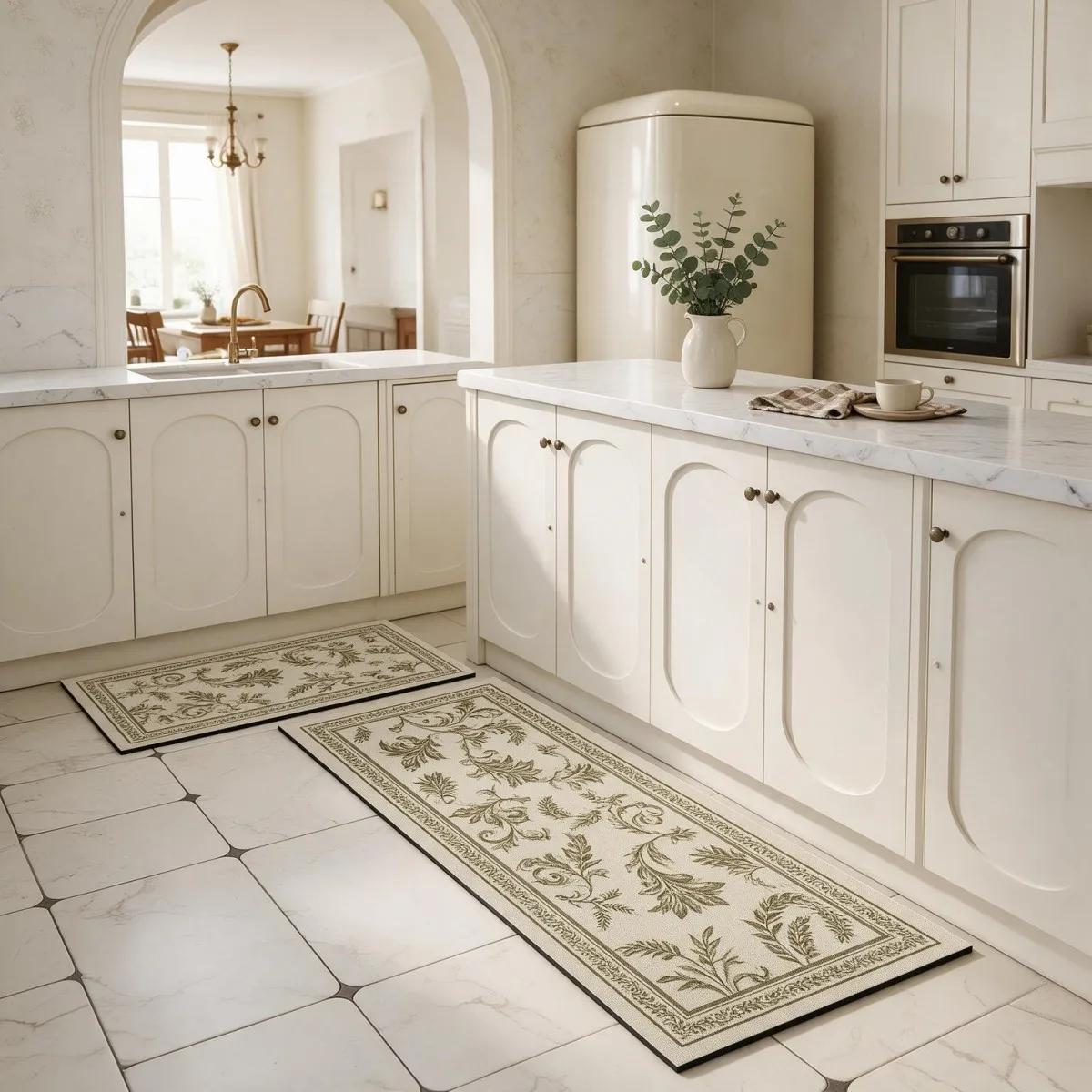 Tappetino da cucina spesso con superficie in argilla diatomiche e fondo in gomma, tappeto assorbente antiscivolo, disponibile in versione lunga o quadrata, ideale per cucina, bagno, toilette, ingresso
