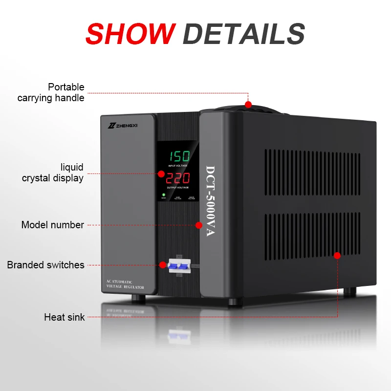 단상 전원 공급 장치, 자동 전압 안정기 조정기, AVR 1000VA, 2000VA, 30000VA, 5000VA, 220V