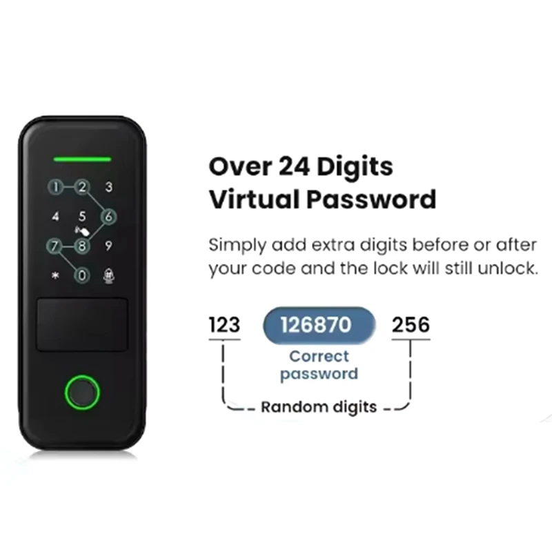 Fingerprint Outdoor Garden Lock Remote TUYA WIFI App Smart Life Code Keyless Smart Door Lock Electric Rim Lock