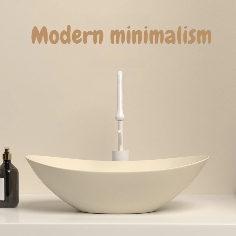 

Modern Table Bathroom Sinks Single HandWash Ceramic Household Balcony Outdoor Vanity Unit Combinations Household Cleansers