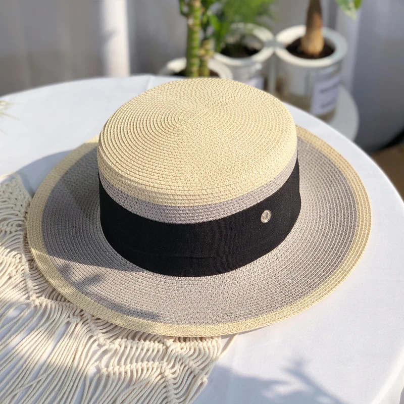 2022 Women\'s Summer Bucket Folding fashion fedora Straw Hat Panamas UV Protection Sun Visor Seaside Beach Hat Tide Summer Hats