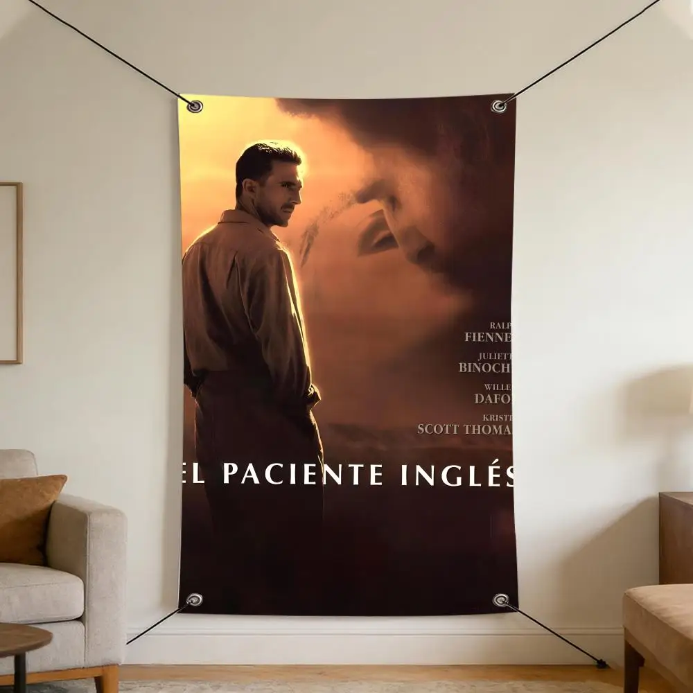 Movie T-The E-English P-Patient Flags Cozy Home Flag 4 Grommets Anti-Wrinkle Waterproo  Indoor