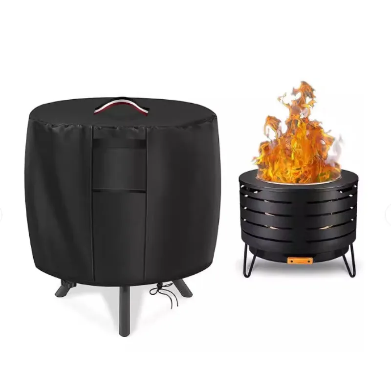 

Вентилируемая круглая крышка для очага, пылезащитная, для уличного кострового стола, с цветной ручкой