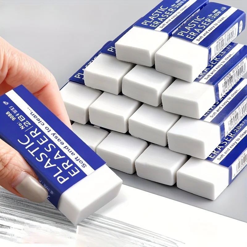 30 قطعة محايات، نظيفة و2B بيضاء، خاصة للرسم الامتحاني، مستلزمات الدراسة