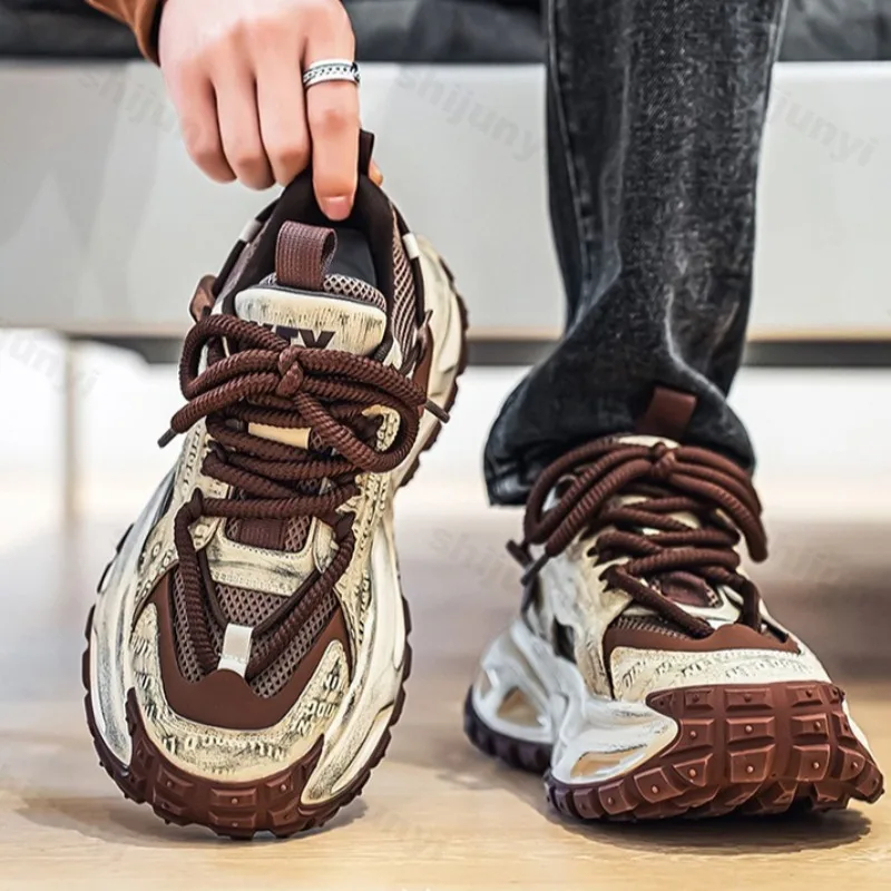 

Men's Fashion Trend Versatile Low Top Casual Sports Shoes 2025 Autumn Mesh Breathable Comfortable Color Block Platform sneakers