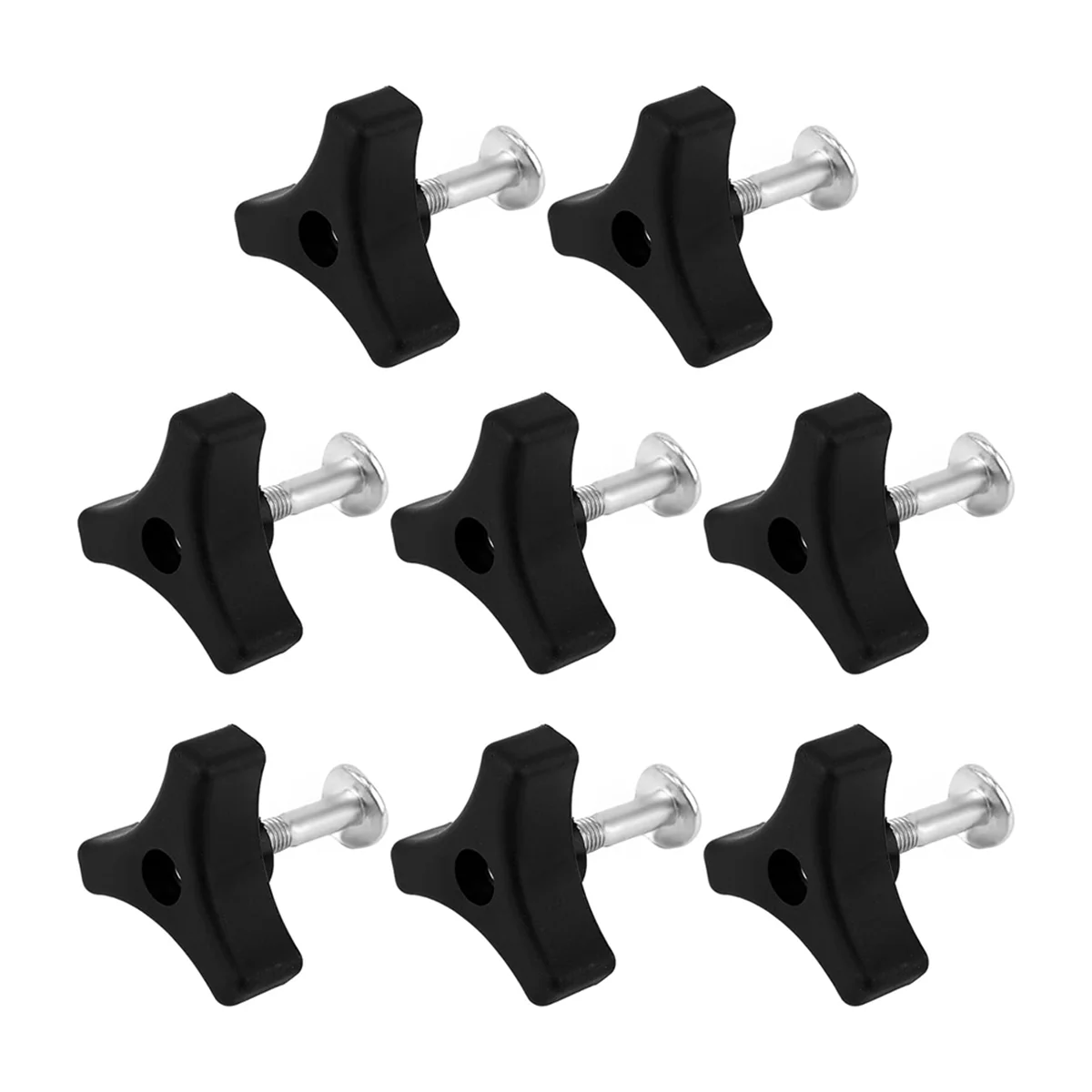 8 Sets Lawn Mower Handle Bolts, Triangle Handle Knob Nut Screw Bolt Lawnmower Handle Wing Nut Universal Fixing Nut