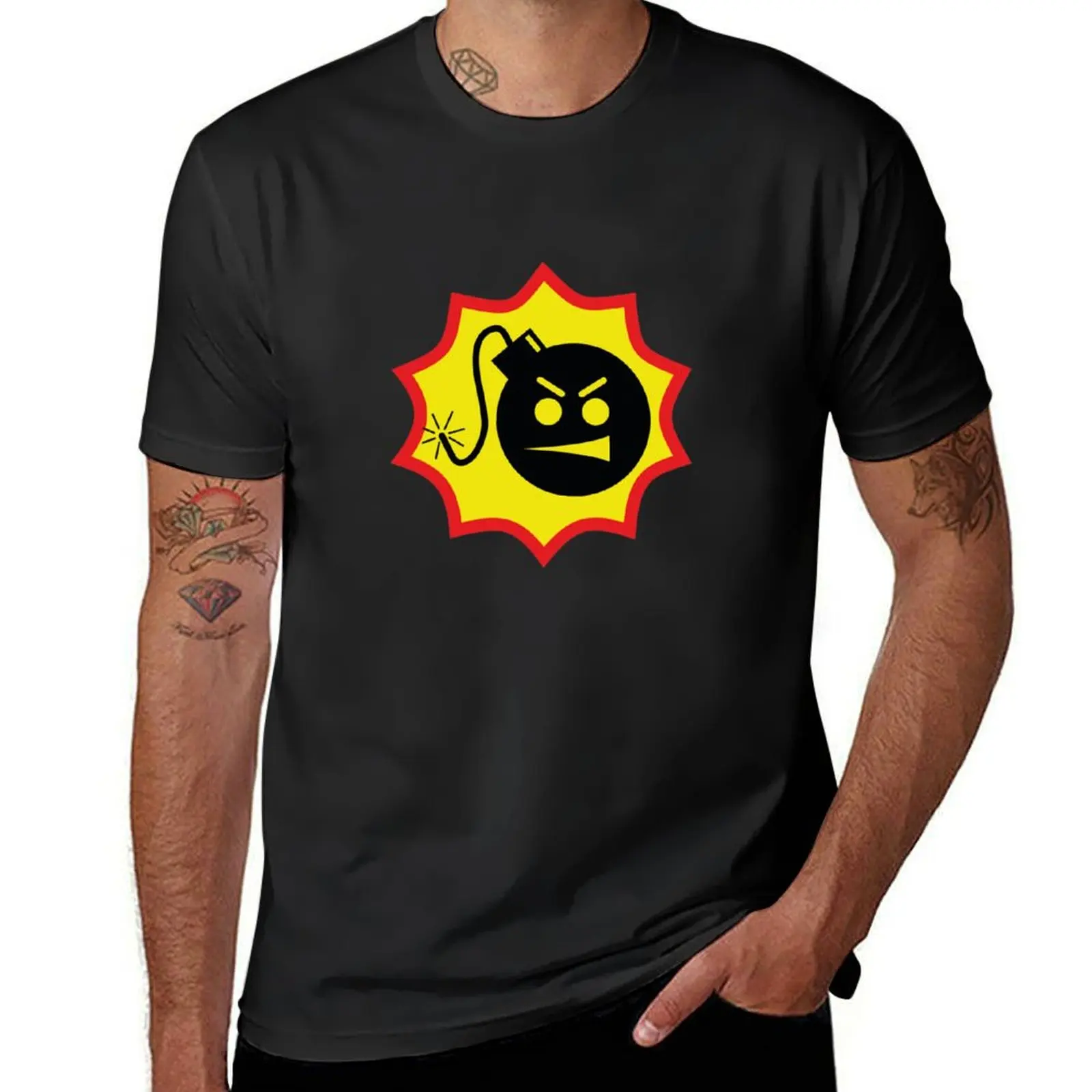 Serious Sam Bomb Logo T-Shirt customs design your own customizeds anime clothes plain men t shirt