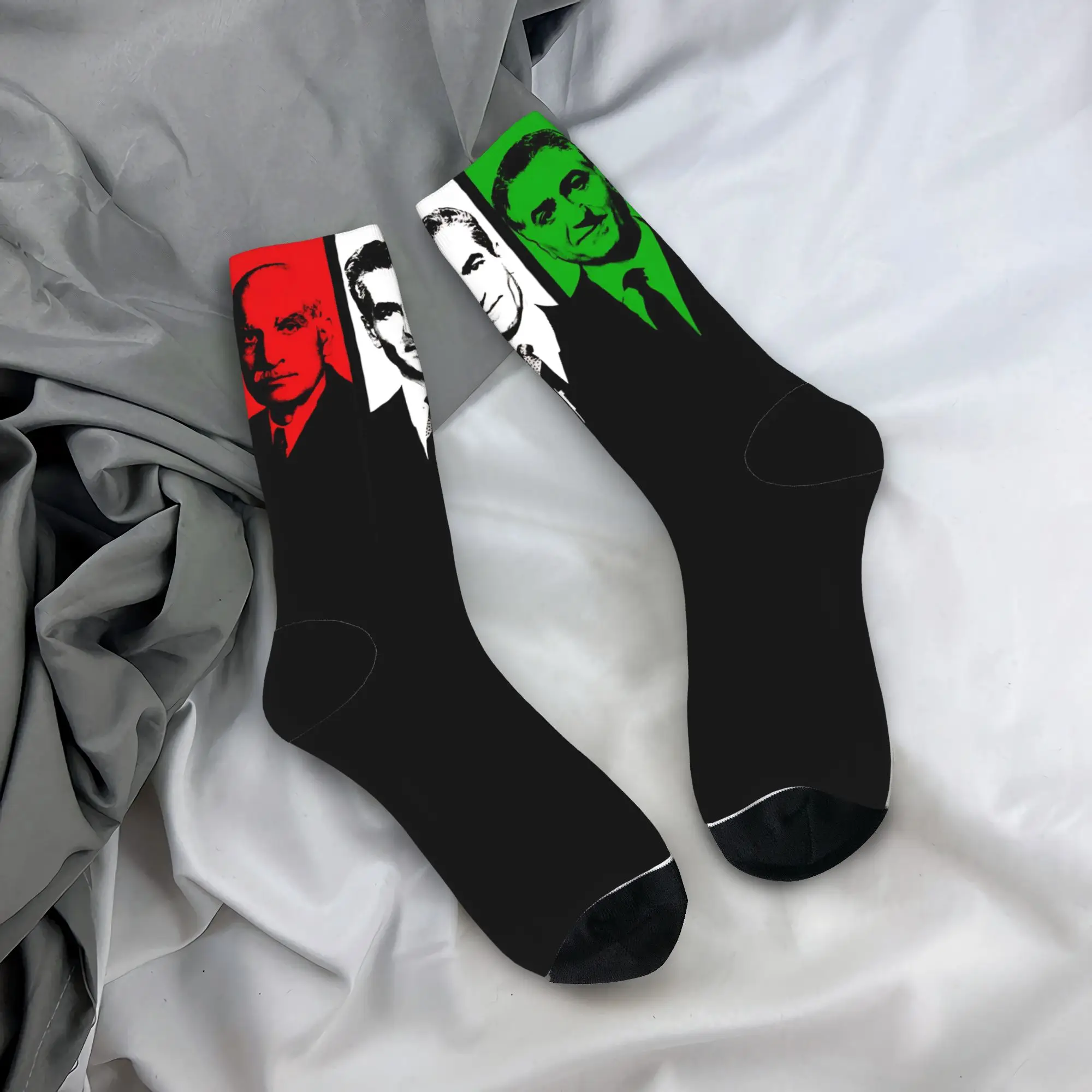 

Pahlavi kings of Iran by Fereshteh Gilaki Socks Funny Stockings Men High Quality Cycling Socks Winter Design Non Slip Socks