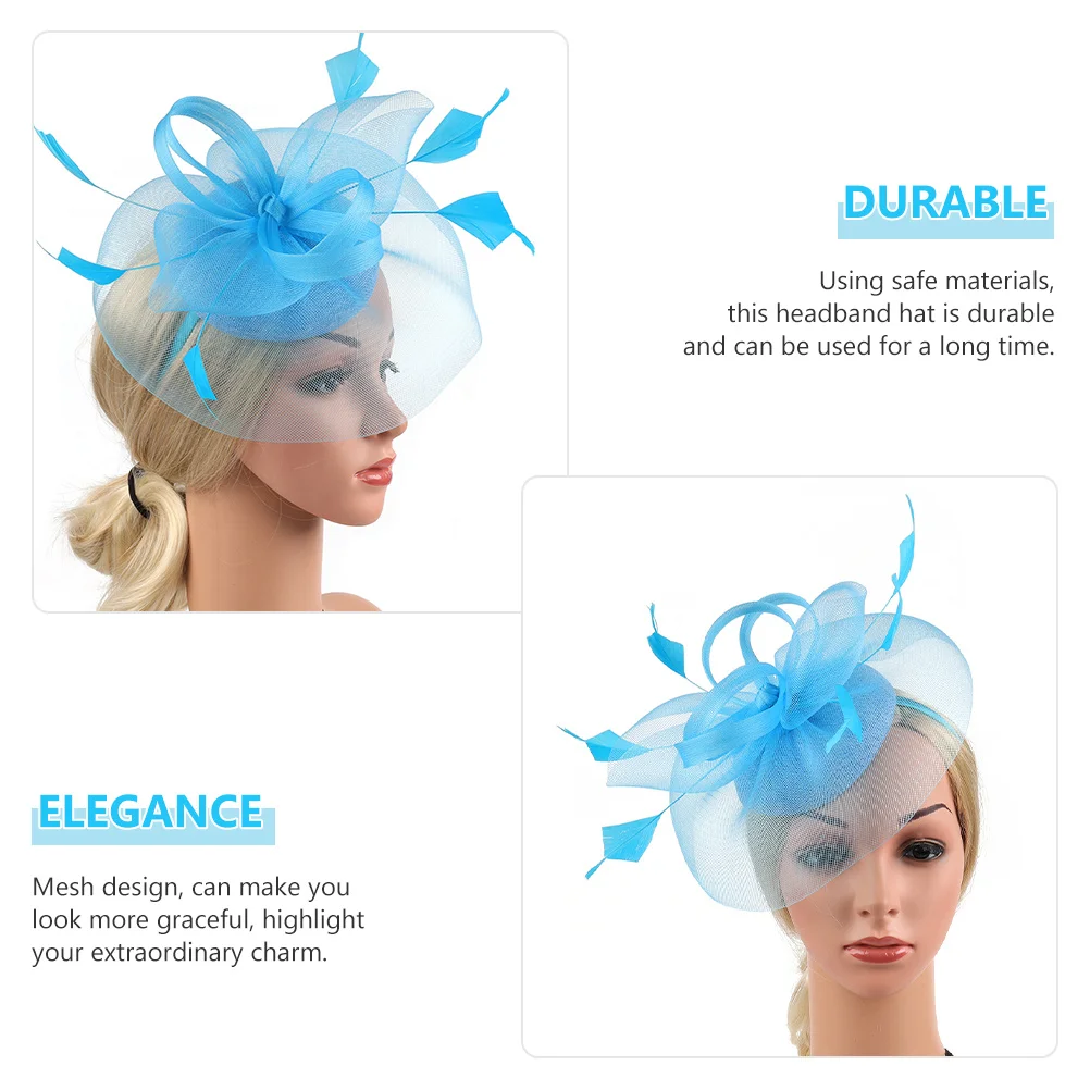 

Flower Gauze Fascinator Headband Lightweight Decorative Elegant Wedding Tea Party Banquet for Women Fascinator Hat