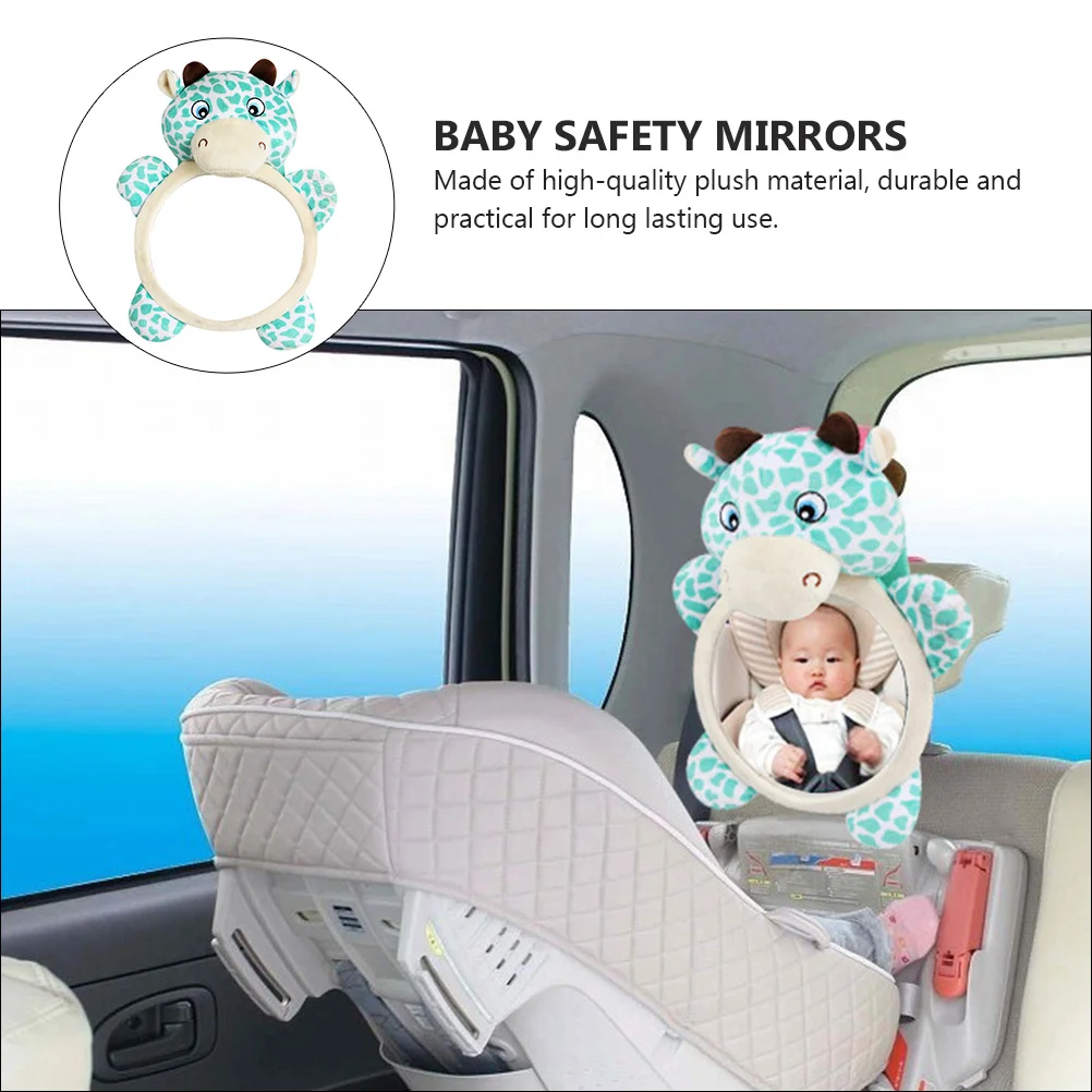 Baby Safety Mirror Toddler Car Seat Infant Interior Mirrors Rearview Baby-in-Sight Facing Plush Monitor for Lovely