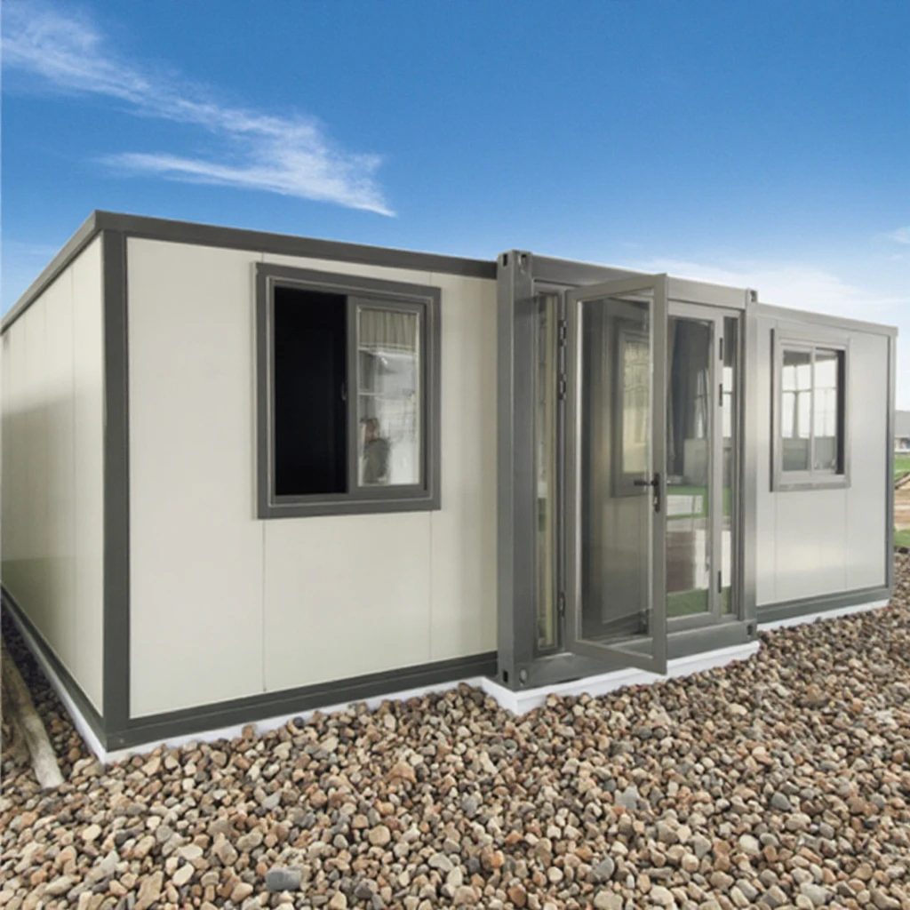 حاوية فيلا متنقلة قابلة للتوسيع 40 قدم قابلة للتمديد 2 قصة حاوية منزلية 3 غرف نوم حاوية أرضية سحب منزل فاخر