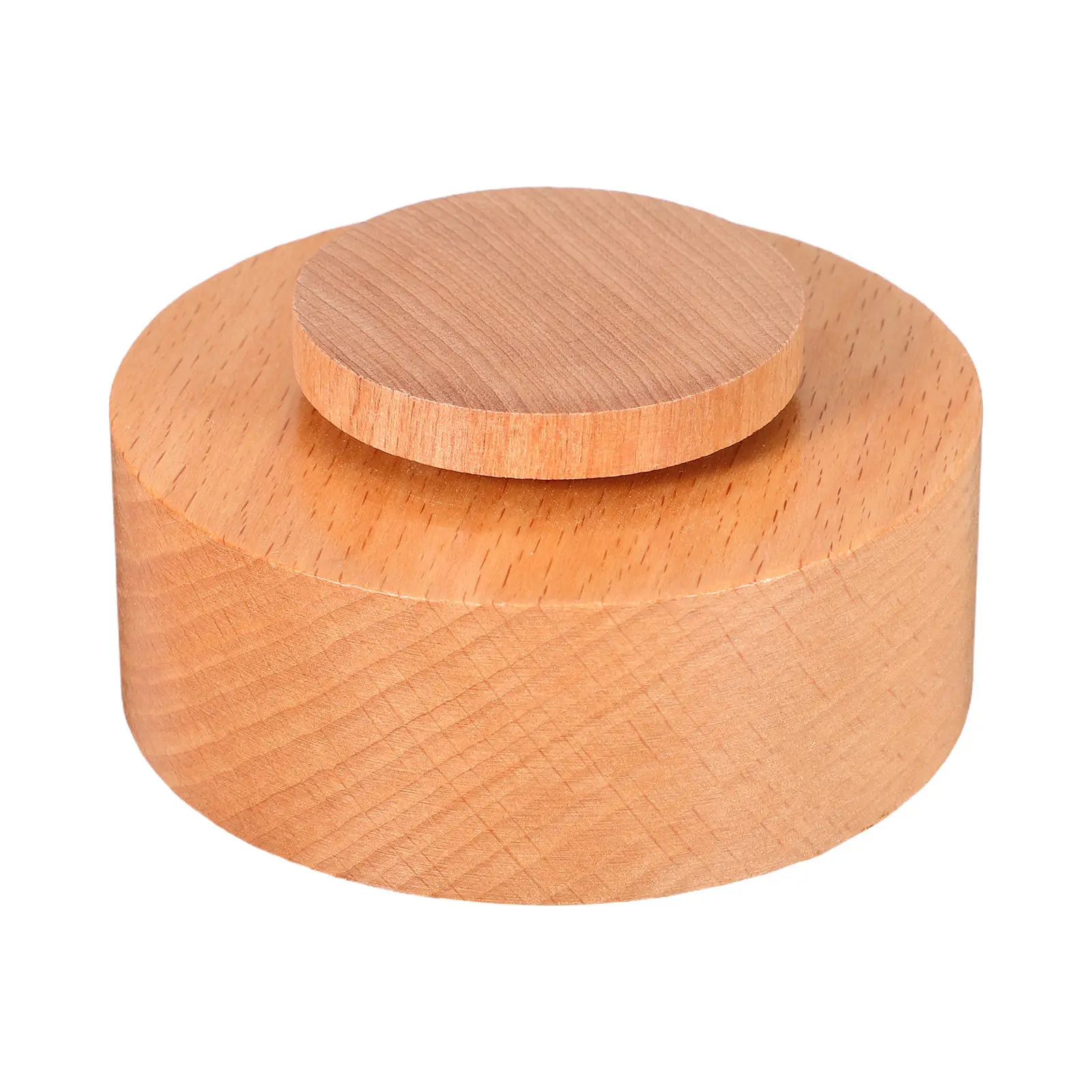 Round Rotating Music Box Base – Wooden DIY Display Stand for Home Decor, Gifts & Melody Mechanism Replacement