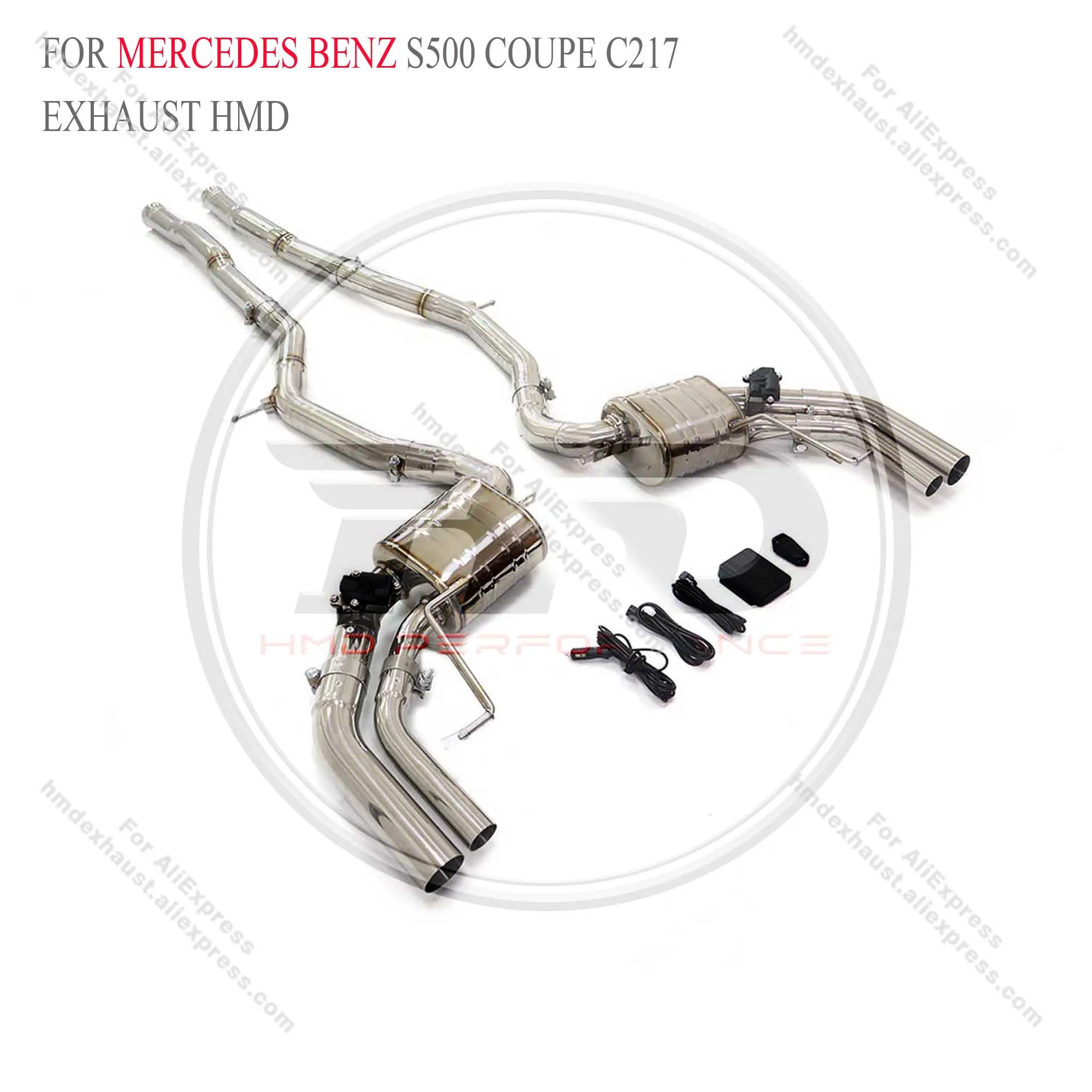 HMD Exhaust System Performance Catback for Mercedes Benz S500 coupe C217 Muffler With Electronic Valve