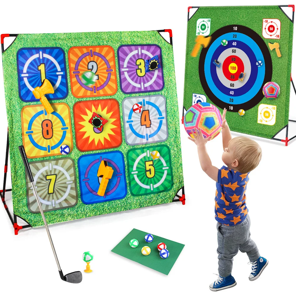 

Golf throwing game rack indoor and outdoor parent-child interaction football axe sandbag toy