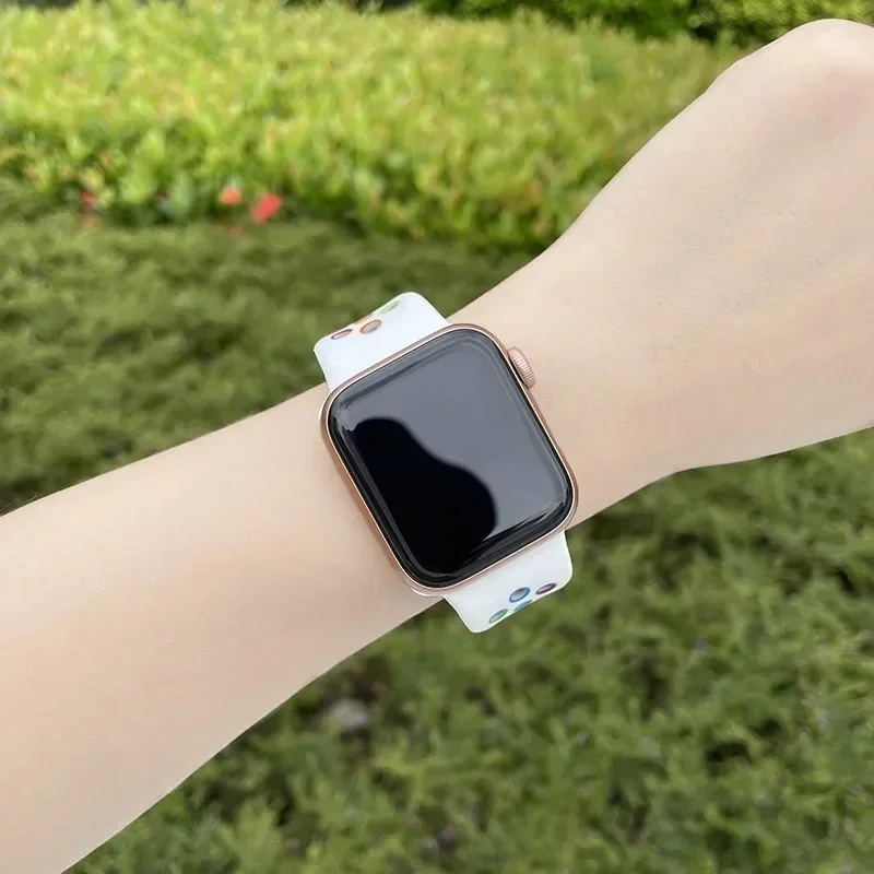 Silicone Sport Straps For Apple Watch Band 45mm 44mm Ultra2 49mm 38/40mm 41mm 42mm Pride Bracelet iWatch Series 8 7 6 4 5 3 9 SE image 4