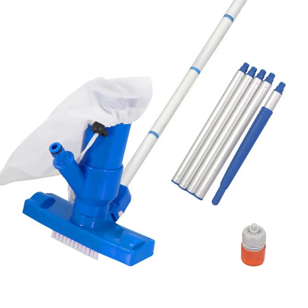 

Abs Pool Vacuum Kit Pool Vacuum Cleaner with 3 Brushes Filter Bag Telescopic Pole No Electricity Needed for Pool Pond Hot Tub