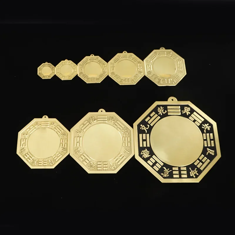 

Chinese Feng Shui Tai Chi Bagua Copper Mirror Lucky Blessing Home Decorations Crafts Convex Mirror Ornament