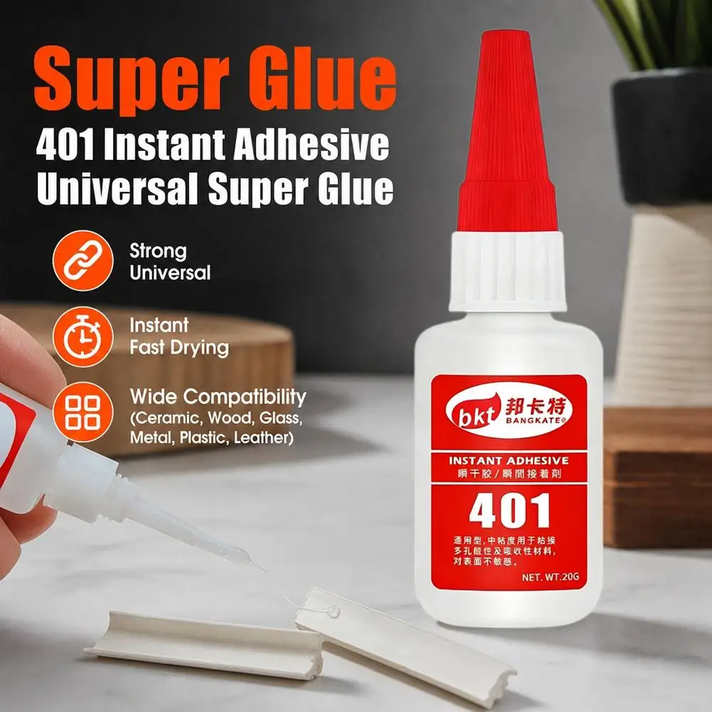 20g Transparent Glue 401, Powerful Multi-Material Repair Adhesive for Soldering, High Strength Oily Glue, Quick Drying