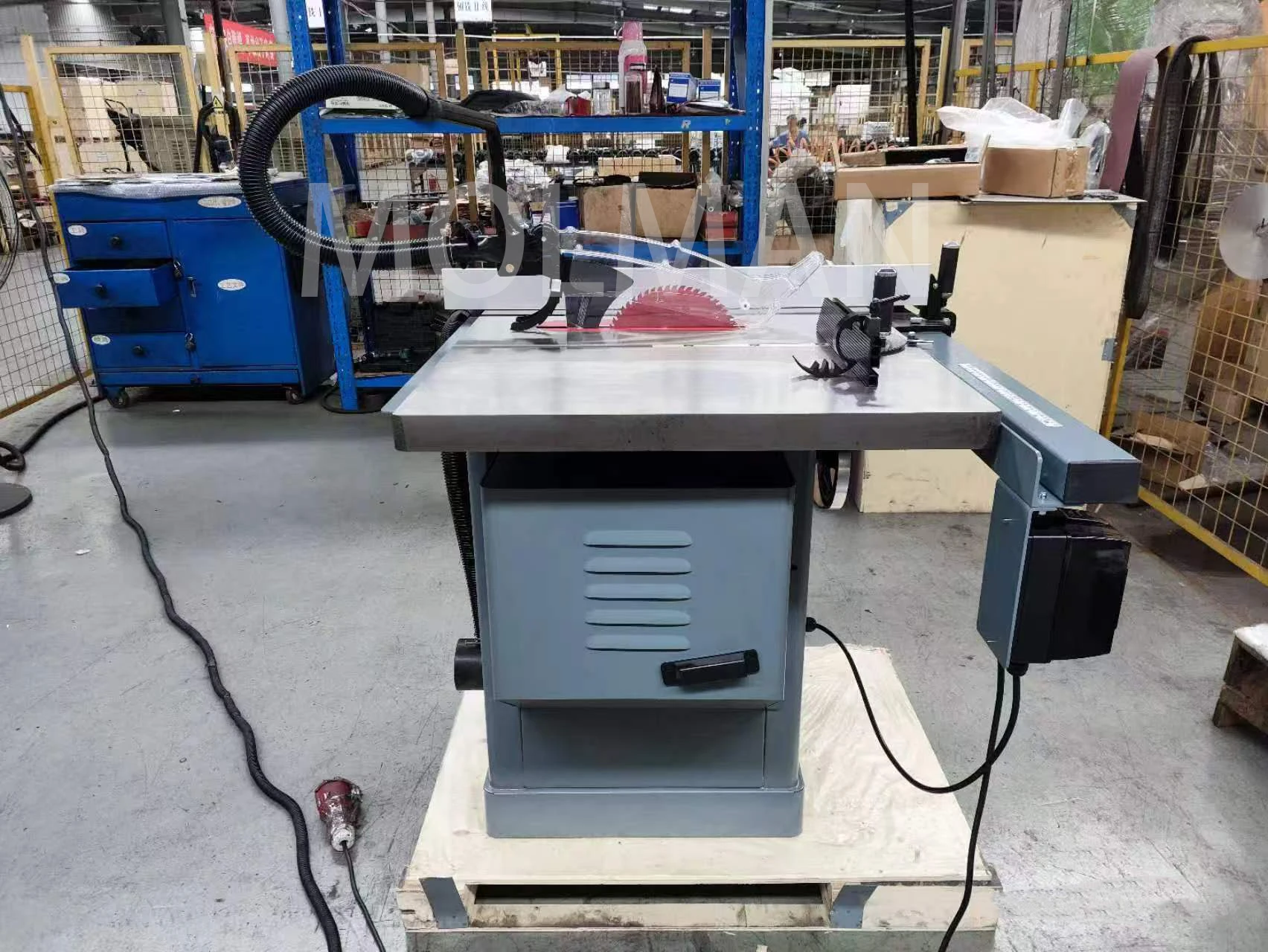 2026-10'' 3HP Heavy-duty Industrial Woodworking Circular Sliding Table Saw Wood Panel Cutting Machine