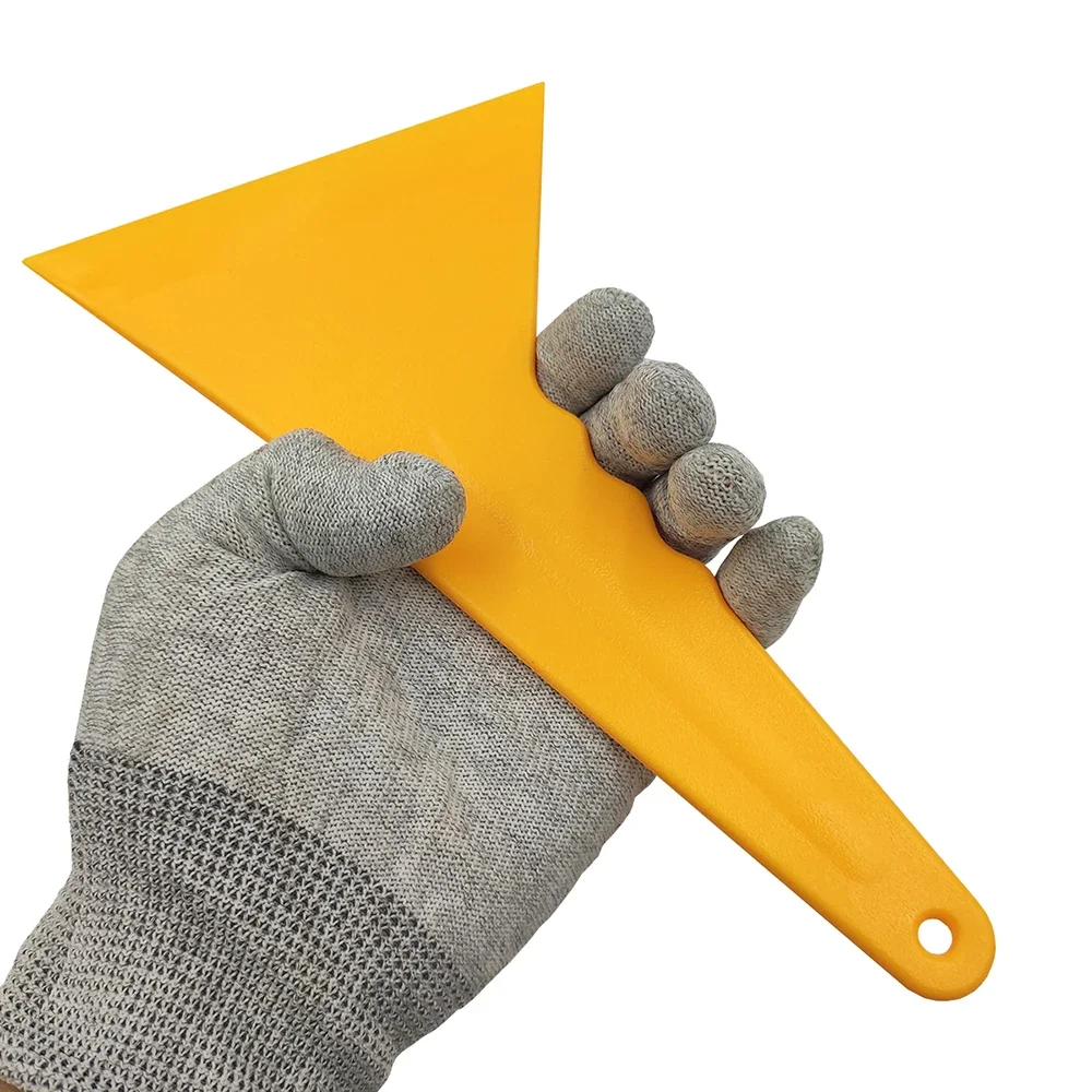 Long Handle Triangle Contour Squeegee for Window Tint Vinyl Wrap Film Installation Car Window Tint Scraper Tool