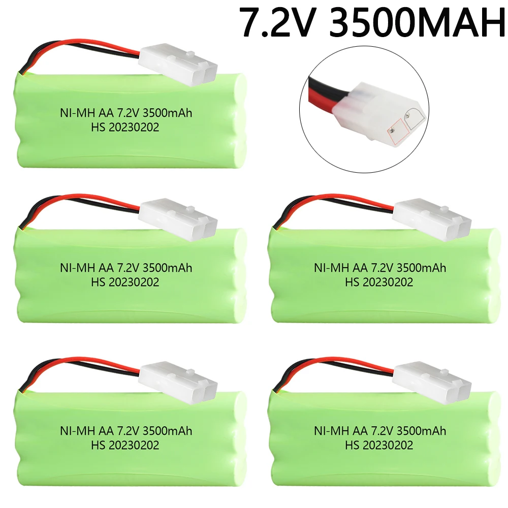 7.2V 3500mah NiMH bateria TAMIYA wtyczka do zabawki zdalnie sterowane cysterny do łodzi trenuje części robota Ni-MH AA 7.2v akumulator 1-5 szt.