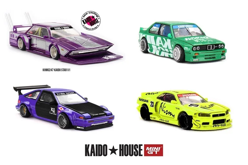 [PreSale] TSM Models Kaido House x MINI GT KHMG Fairlady Skyline 2000GT KPGC10 M3 E30 AE86 EF Silverado Opening Hood Model Car