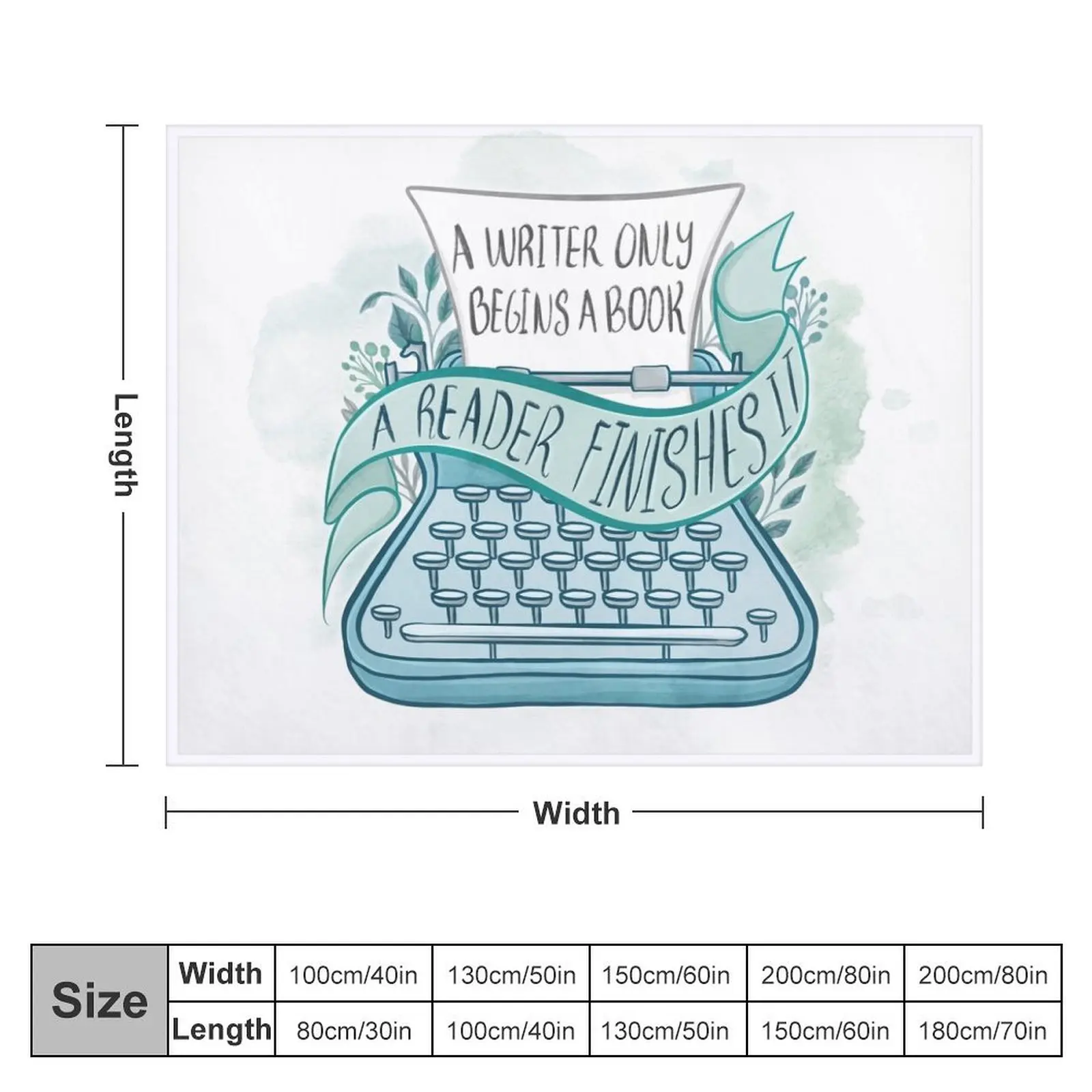 A WRITER ONLY BEGINS A BOOK Throw Blanket Bed Cute Plaid Custom bed plaid Blankets