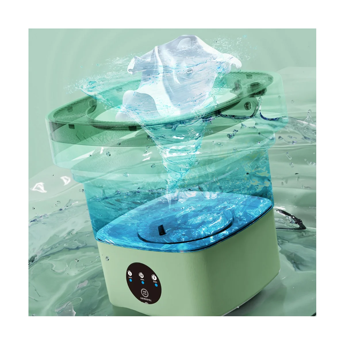 ポータブル折りたたみ式洗濯機,5l,ミニ靴下,下着,調理器具,キャンプ用プラグ