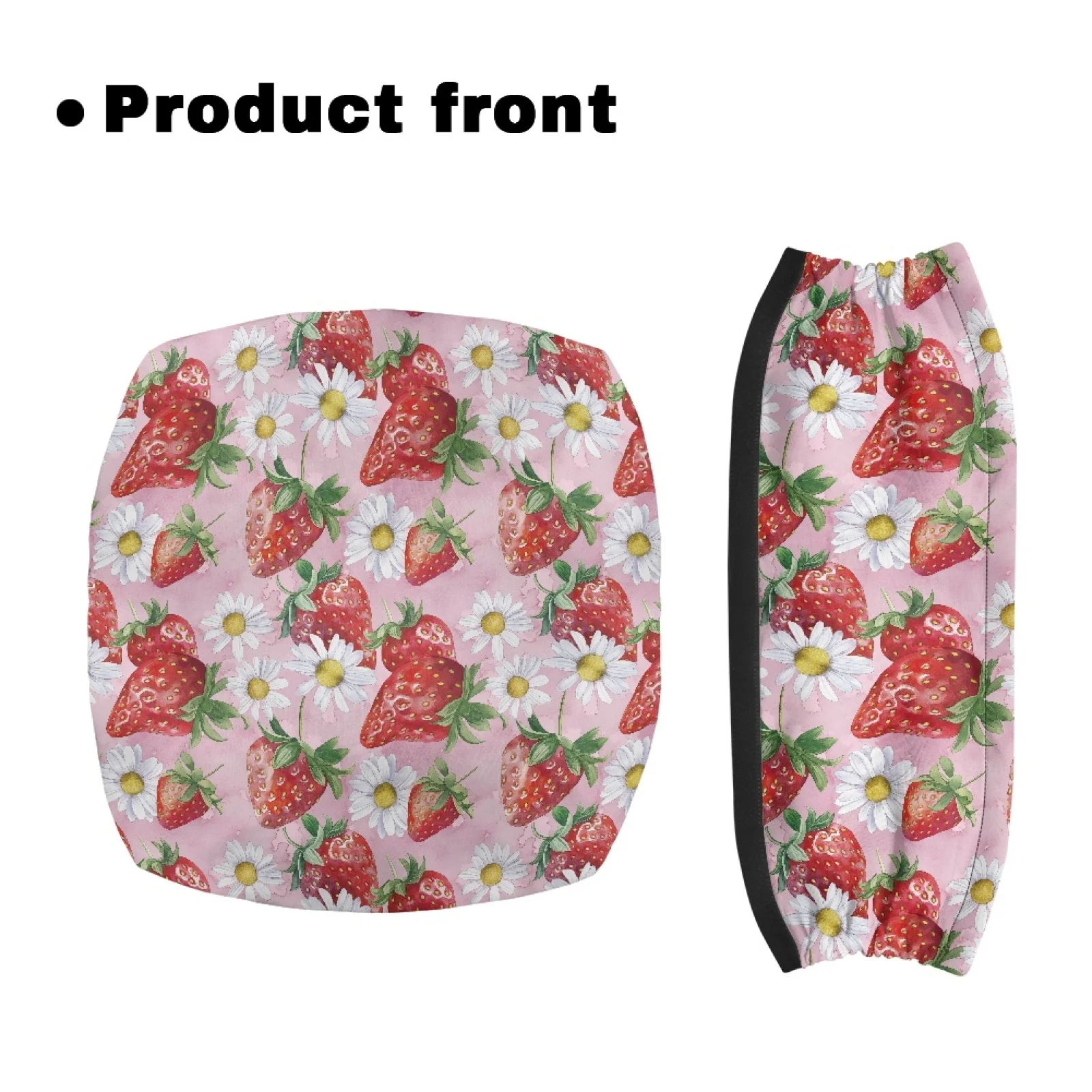 Coloranimal Strawberry Daisy Set of 2 Rollator Walker Seat Cushion Cover Adjustable Walker Protection Decor Covers for Family