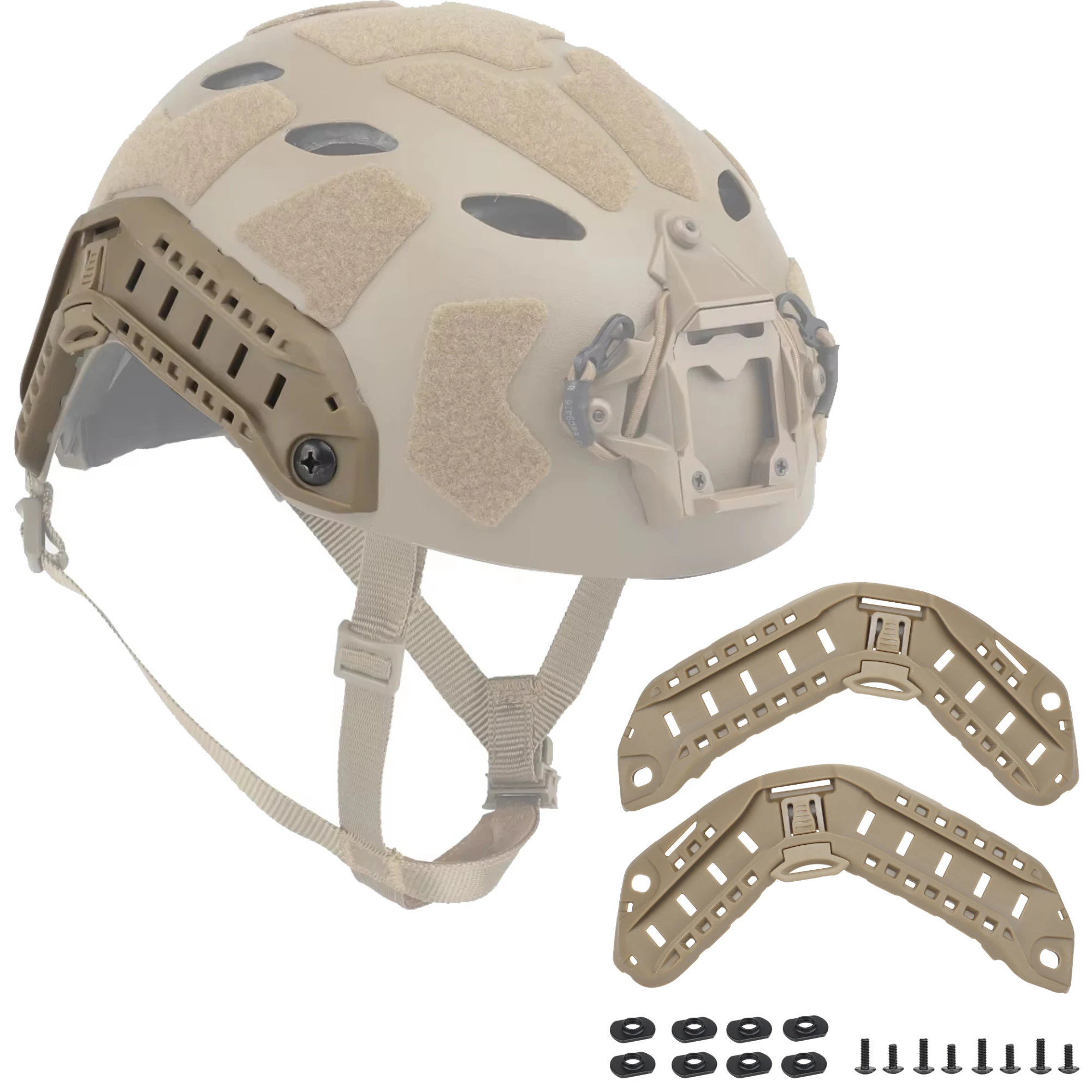 Wosport FAST High Cut Helmet Rail, Nylon Tactical Accessory, Easy Mounting Replacement Rail for Airsoft Outdoor Training