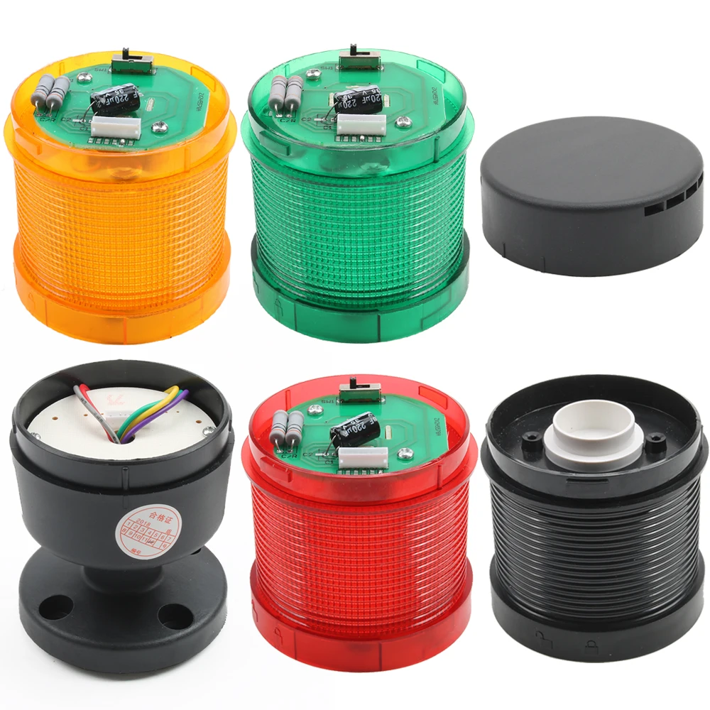 Imagem -04 - Multilayer Led Safety Stack Light com Som Buzzer Lâmpadas Industriais Flash Normal dc 12v 24v ac 110v 220v