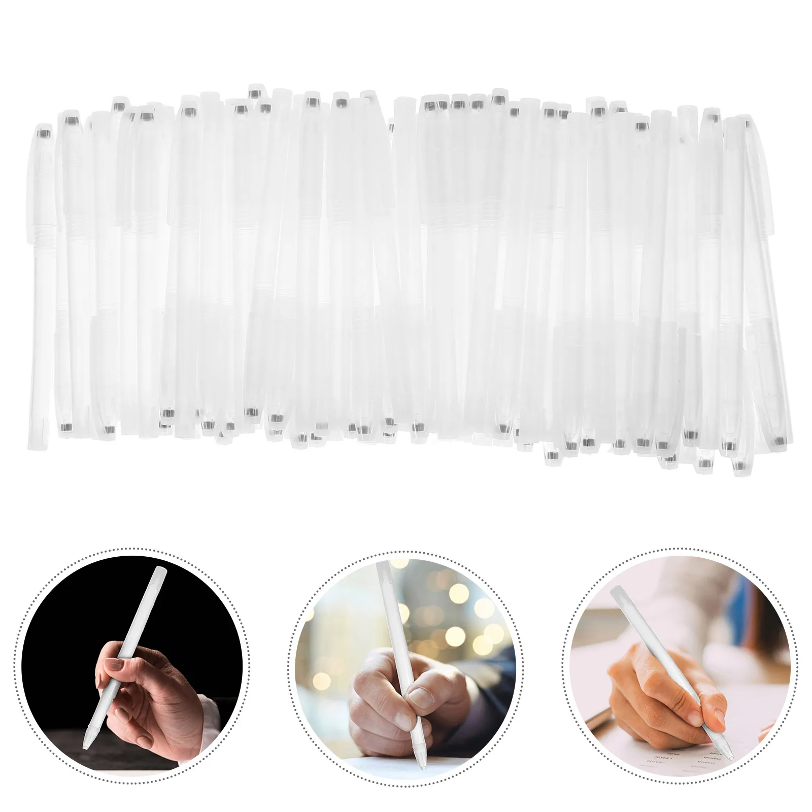 

100pcs Empty Transparent Cases Useful Storage Shells Strong Plastic Holders For Students Stationery Office Supply Empty