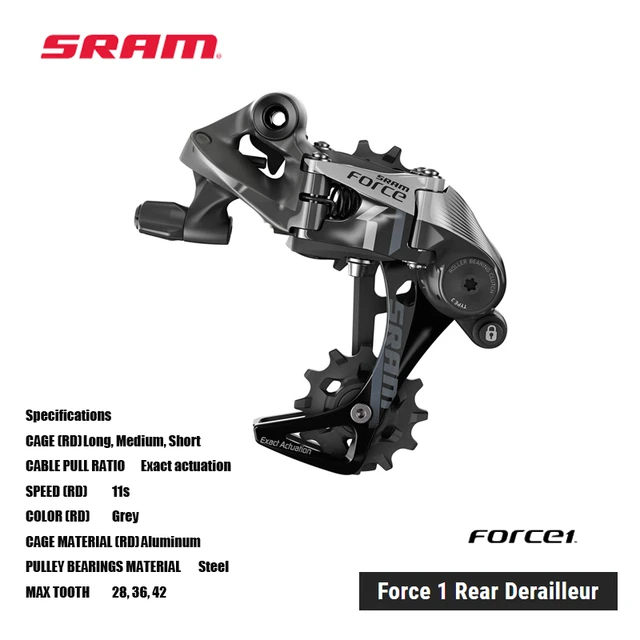 SRAM Force 1 Rear Derailleur quietest 1x11 shifting available Cage Lock™  technology makes for fast wheel changes - AliExpress