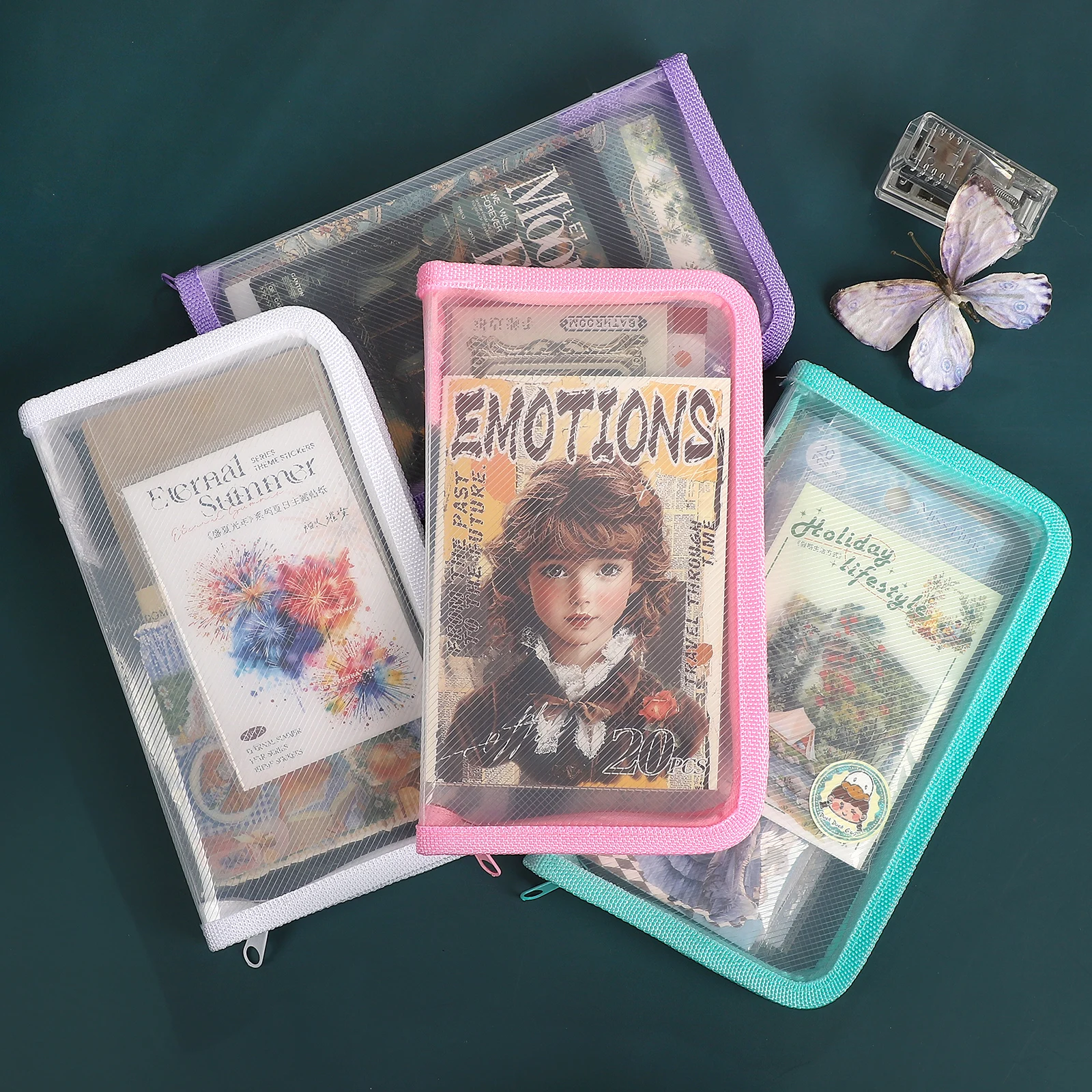 A6 саржа, прозрачная сумка для хранения на молнии, справочник, пенал, креативный материал для журнала «сделай сам», студенческие принадлежности, канцелярские принадлежности